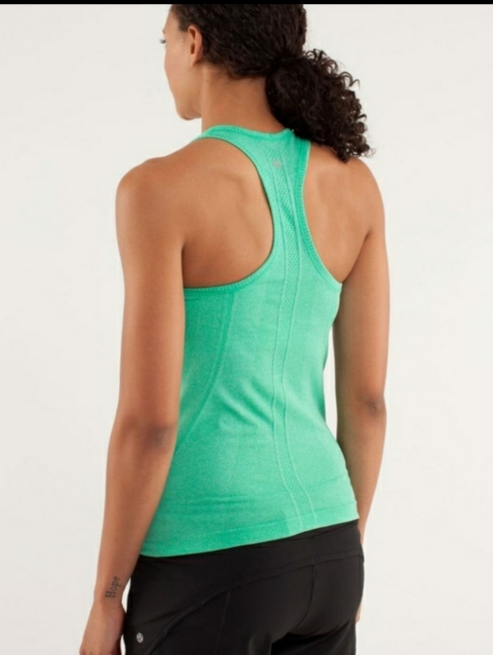 Seamless Green Racerback Tank Top - Picture 2 of 8